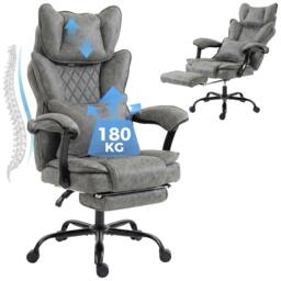 Rackhams Big and Tall Office Chair with Lumbar Support, Grey - thumbnail 2