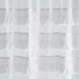 "Rackhams Izmir White Tab Top Voile - White - 55x48"" - Voile Panel" - thumbnail 3