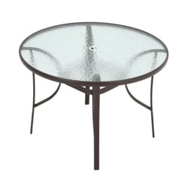 Rackhams 2/4/6 Seater Garden Round Table With Umbrella Hole or Outdoor Chairs - Only 2Pcs Black Chairs - thumbnail 4