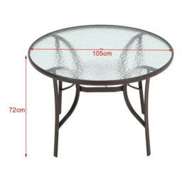 Rackhams 2/4/6 Seater Garden Round Table With Umbrella Hole or Outdoor Chairs - Only 2Pcs Black Chairs - thumbnail 6