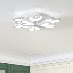 Rackhams Petal Modern LED Ceiling Light Dimmable/Non-Dimmable (Version B) - W 66 x L 66 cm - Non-dimmable (White VGow) - thumbnail 1