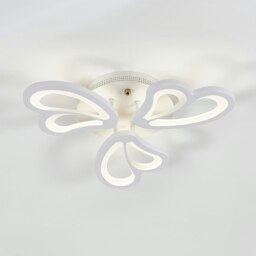 Rackhams Petal Modern LED Ceiling Light Dimmable/Non-Dimmable (Version B) - W 66 x L 66 cm - Non-dimmable (White VGow) - thumbnail 4