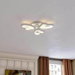 Rackhams Petal Modern LED Ceiling Light Dimmable/Non-Dimmable (Version B) - W 66 x L 66 cm - Non-dimmable (White VGow) - thumbnail 2