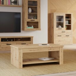 Rackhams Corona Rising Coffee Table in Artisan Oak - Artisan Oak - Brown - 65 - thumbnail 6