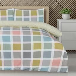 Rackhams Luxury Super Soft Crosshatch Check Duvet Cover with Pillowcase - Single (135cm x 200cm) - thumbnail 2