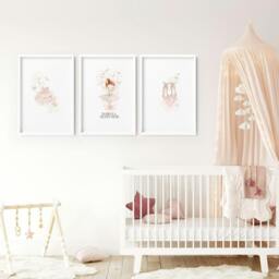 Rackhams Ballet Dancer Wall Art - Set of 3 wall art prints - 20 x 30 in / 50 x 76 cm - Satin Photo paper 280 gsm - Black Frame - thumbnail 2