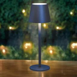 Rackhams Turin Cordless Table Lamp Outdoor Indoor Room Lantern LED Reading Desk Light - Navy - thumbnail 1