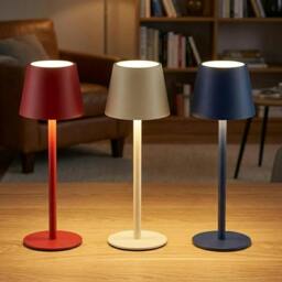 Rackhams Turin Cordless Table Lamp Outdoor Indoor Room Lantern LED Reading Desk Light - Navy - thumbnail 2