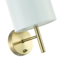 Rackhams Contemporary Bedside Wall Lamp in Antique Brass with Toggle Switch and Shade - thumbnail 3