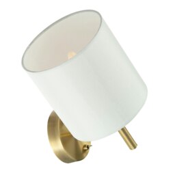 Rackhams Contemporary Bedside Wall Lamp in Antique Brass with Toggle Switch and Shade - thumbnail 4
