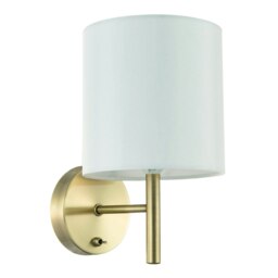 Rackhams Contemporary Bedside Wall Lamp in Antique Brass with Toggle Switch and Shade - thumbnail 2