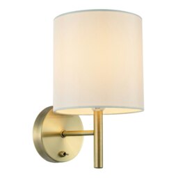 Rackhams Contemporary Bedside Wall Lamp in Antique Brass with Toggle Switch and Shade - thumbnail 1