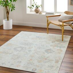Rackhams Our Pnw Home Olympic-Vintage Beige Brown Blue Traditional Boho Rug - 200 x 275 cm