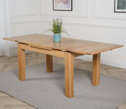 Rackhams Richmond Solid Oak Extendable Dining Table - 140 to 220cm - Brown - Matte Laquer - 1 - thumbnail 6