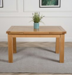 Rackhams Richmond Solid Oak Extendable Dining Table - 140 to 220cm - Brown - Matte Laquer - 1 - thumbnail 3