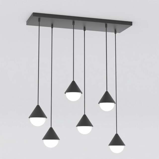 Rackhams GIRO Pendant Lamp 6 x G9 Black - image 1