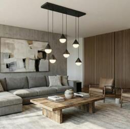 Rackhams GIRO Pendant Lamp 6 x G9 Black - thumbnail 3