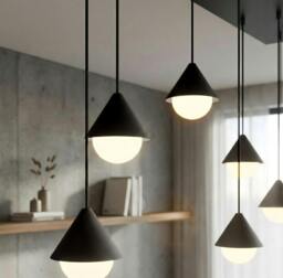 Rackhams GIRO Pendant Lamp 6 x G9 Black - thumbnail 5