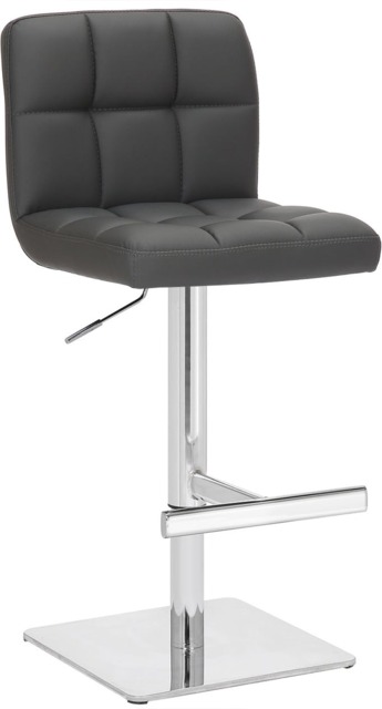 Rackhams Allegro Deluxe Kitchen and Breakfast Bar Stool, Adjustable Swivel Gas Lift, Charcoal Grey - image 1