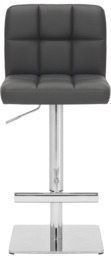 Rackhams Allegro Deluxe Kitchen and Breakfast Bar Stool, Adjustable Swivel Gas Lift, Charcoal Grey - thumbnail 3