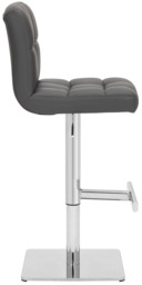 Rackhams Allegro Deluxe Kitchen and Breakfast Bar Stool, Adjustable Swivel Gas Lift, Charcoal Grey - thumbnail 2