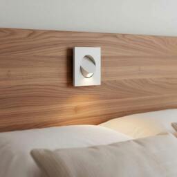 Rackhams 3 Watt Square White Recessed LED Reading Light For Bed - thumbnail 3