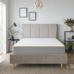 Rackhams ComfortCore 1000 Memory Pocket Mattress – 23cm / 9” Deep 1000 Pocket Spring Mattress with Balanced Memory Foam Comfort - 4ft6 Double (135cm x 190cm) - White/Orange - Mattress - thumbnail 3
