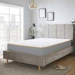 Rackhams ComfortCore 1000 Memory Pocket Mattress – 23cm / 9” Deep 1000 Pocket Spring Mattress with Balanced Memory Foam Comfort - 4ft6 Double (135cm x 190cm) - White/Orange - Mattress - thumbnail 2