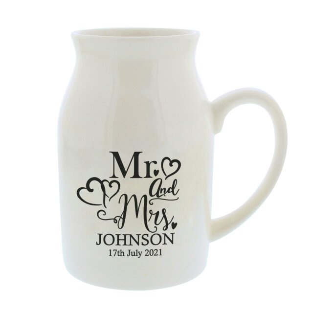 Rackhams Personalised Mr & Mrs Flower Jug Vase - image 1