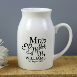 Rackhams Personalised Mr & Mrs Flower Jug Vase - thumbnail 4