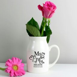Rackhams Personalised Mr & Mrs Flower Jug Vase - thumbnail 2