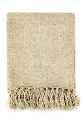 Rackhams Darcy Tassel Natural Blanket/Throw - Natural - 130x150cm
