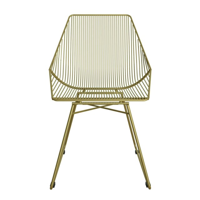 Rackhams Ellis Accent Dining Chair Gold Metal - image 1