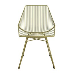 Rackhams Ellis Accent Dining Chair Gold Metal - thumbnail 1