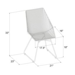 Rackhams Ellis Accent Dining Chair Gold Metal - thumbnail 5