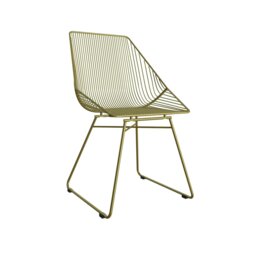 Rackhams Ellis Accent Dining Chair Gold Metal - thumbnail 2