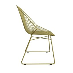 Rackhams Ellis Accent Dining Chair Gold Metal - thumbnail 3