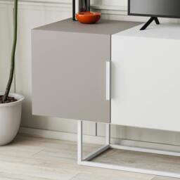 Rackhams Tontini Modern TV Unit Multimedia Centre with Storage TV Cabinet 140cm - Oak White - thumbnail 6