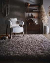 Rackhams Extravagance Mink Shaggy Rug - 120X170 cm - thumbnail 5