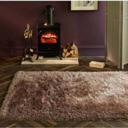 Rackhams Extravagance Mink Shaggy Rug - 120X170 cm - thumbnail 3