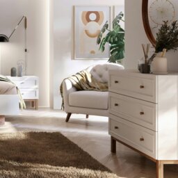 Rackhams Wensley 3 Drawer Chest in Light Grey and Oak - Grey & Oak - Matt - Melamine - thumbnail 6