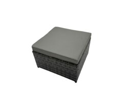 Rackhams 8 Seat Outdoor Wicker PE Rattan Garden Furniture Set Dining Table Sofa Sets with 2 Big Stools Dark Grey Mixed - thumbnail 6