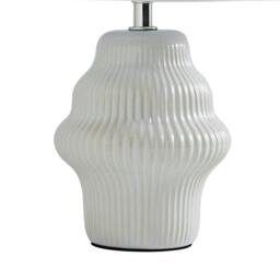Rackhams Alanna Ivory Ribbed Ceramic Table Lamp - thumbnail 5
