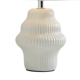 Rackhams Alanna Ivory Ribbed Ceramic Table Lamp - thumbnail 4