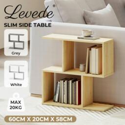 Rackhams Sofa Side Table Modern Bedside Table Plant Stand Wooden for Small Space - Oak - thumbnail 4