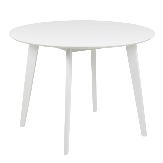 Rackhams Roxby Round Dining Table in White - White - No - White - image 1