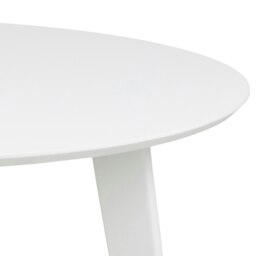 Rackhams Roxby Round Dining Table in White - White - No - White - thumbnail 6