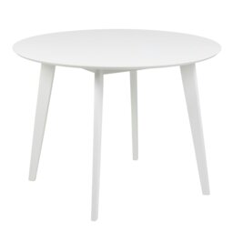 Rackhams Roxby Round Dining Table in White - White - No - White - thumbnail 1