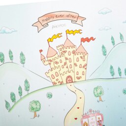 Rackhams Modern Fairy Princess Themed Aqua Green Photo Album for Wedding or Child - thumbnail 3