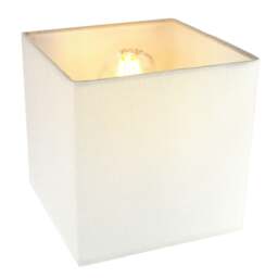 Rackhams Contemporary and Stylish Soft Cream Linen Fabric Square 16cm Lamp Shade - thumbnail 3